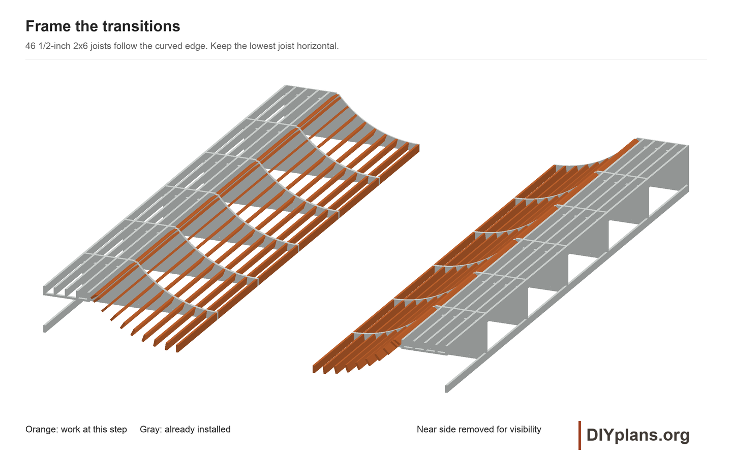 Transition frame for the 24ft mini ramp