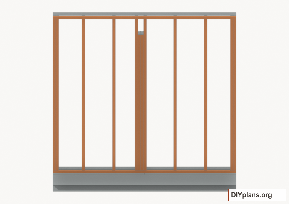 Assemble and raise the right wall. Current components orange; earlier work gray.