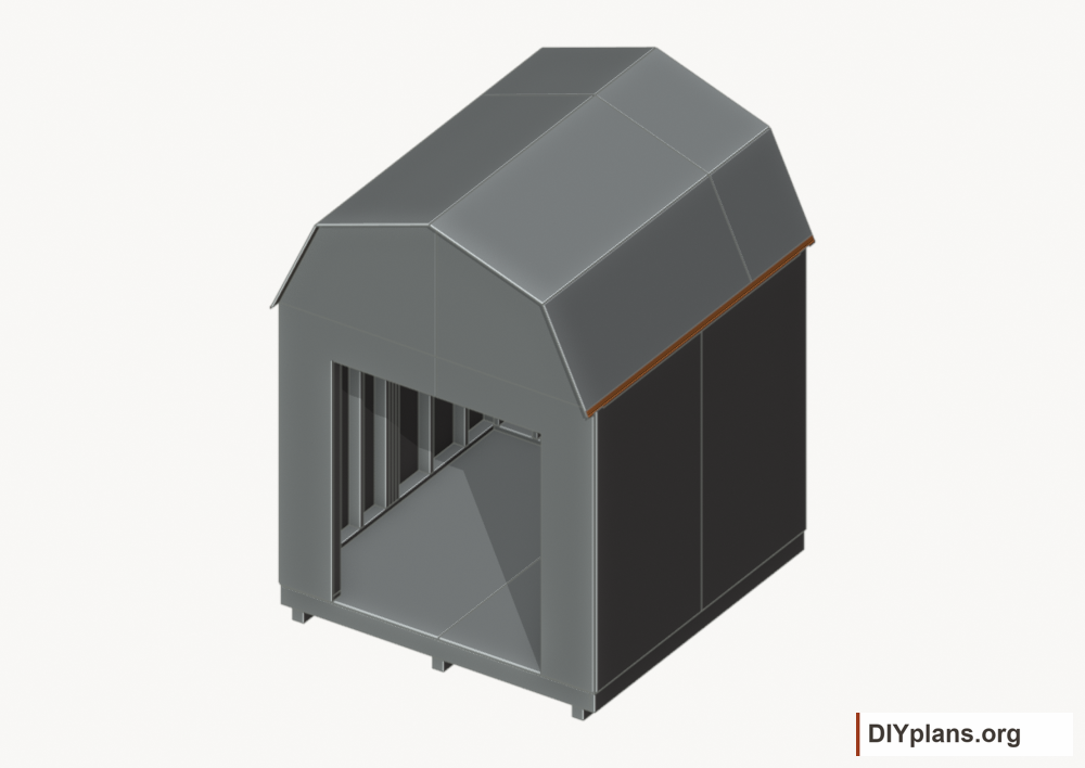 Fit the eave drip edges. Current components orange; earlier work gray.