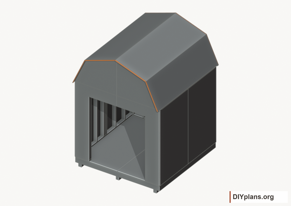 Fit the rake drip edges. Current components orange; earlier work gray.
