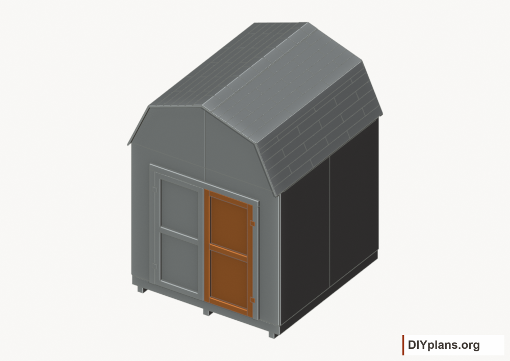 Build and hang the right door. Current components orange; earlier work gray.