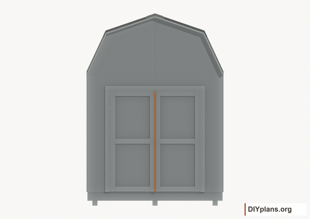 Fit the door meeting strip. Current components orange; earlier work gray.