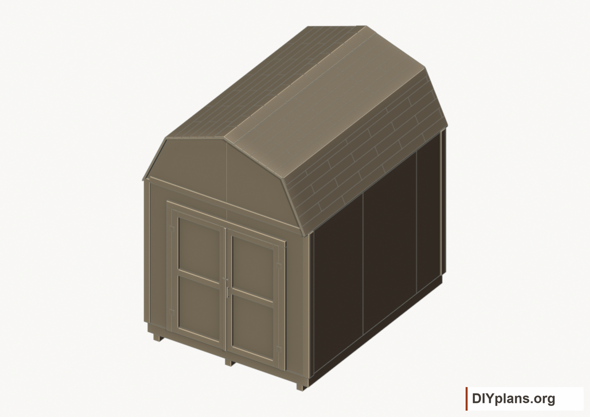 Completed 8 × 10 gambrel shed