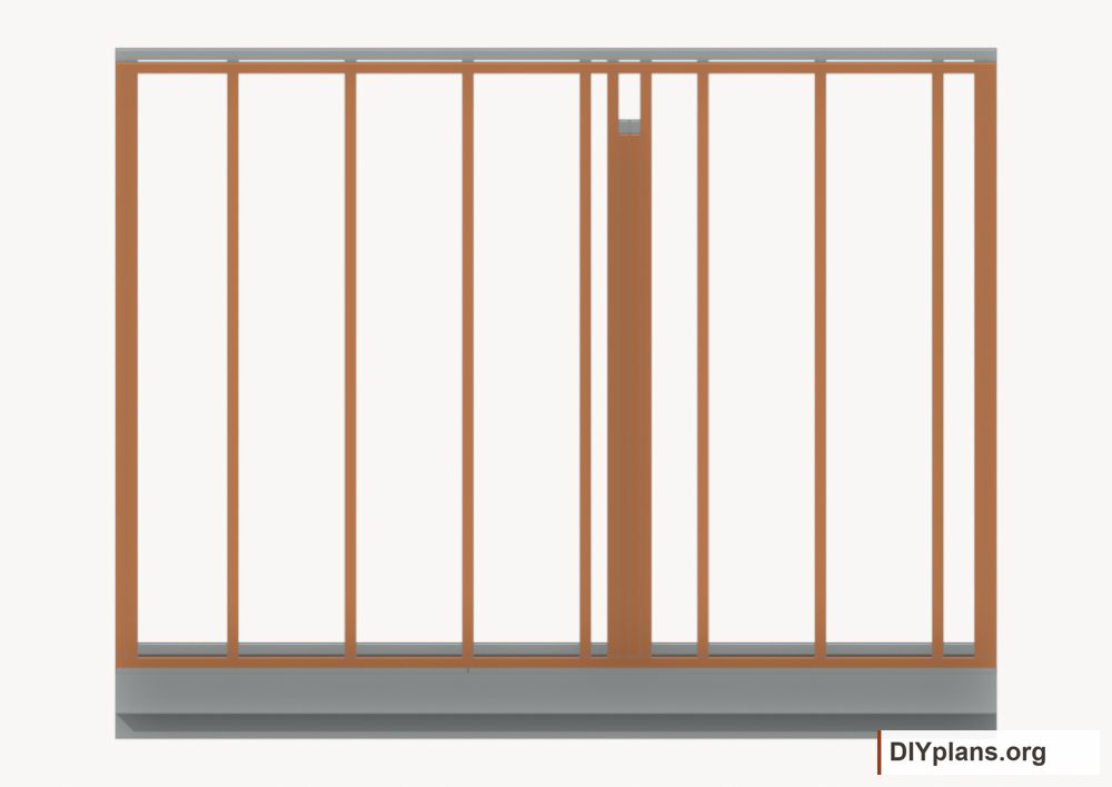 Assemble and raise the right wall. Current components orange; earlier work gray.