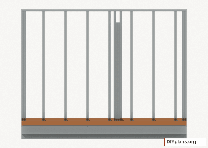Assemble and raise the right wall. Current components orange; earlier work gray. Movement.