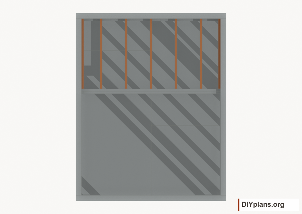 Install the loft joists. Current components orange; earlier work gray.