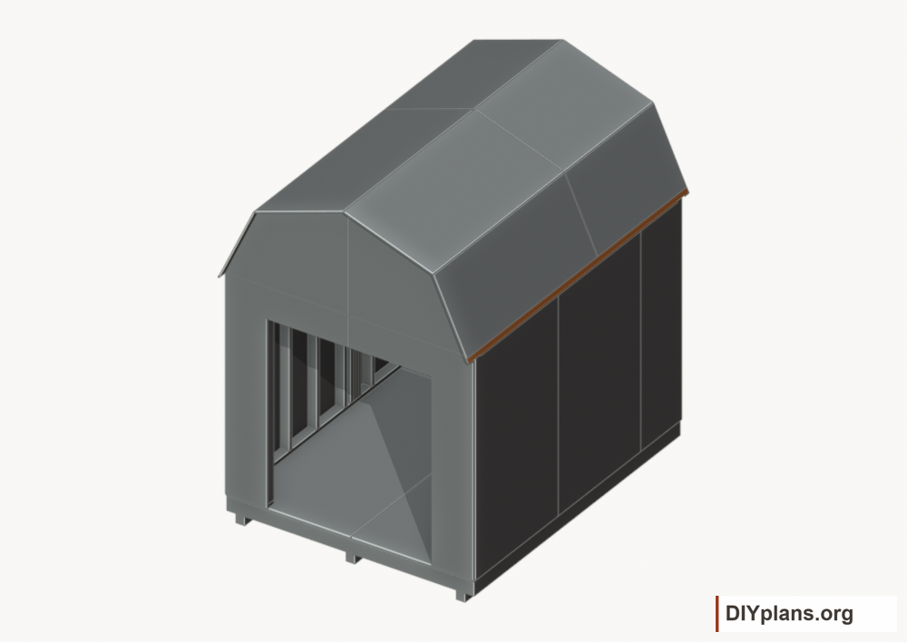 Fit the eave drip edges. Current components orange; earlier work gray.