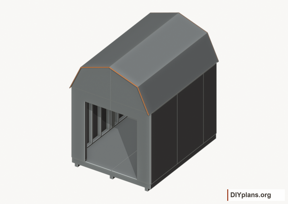 Fit the rake drip edges. Current components orange; earlier work gray.