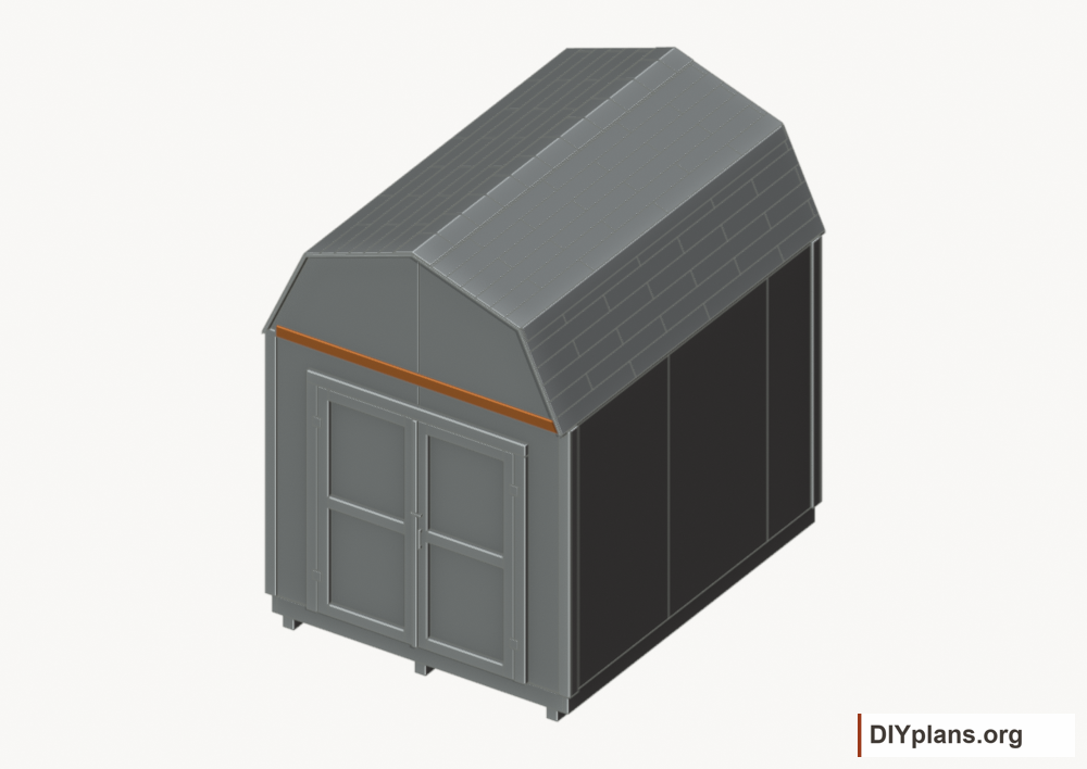 Cover the wall-to-gable seams. Current components orange; earlier work gray.