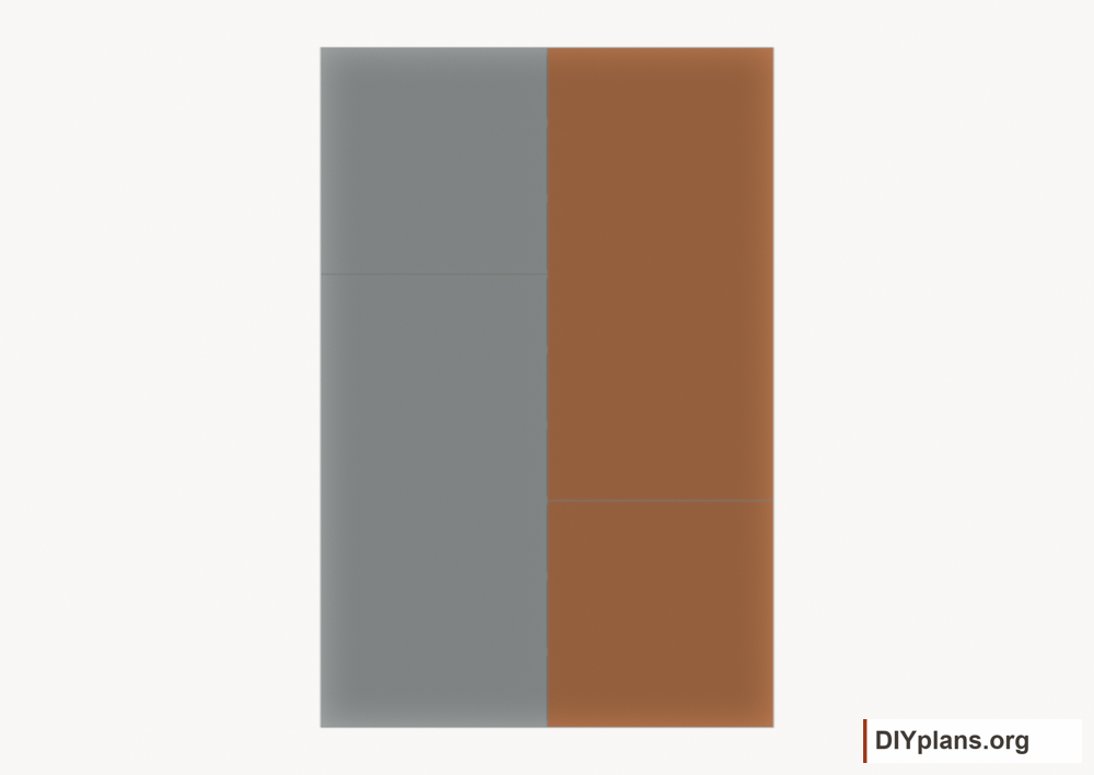Lay floor strip 2. Current components orange; earlier work gray.