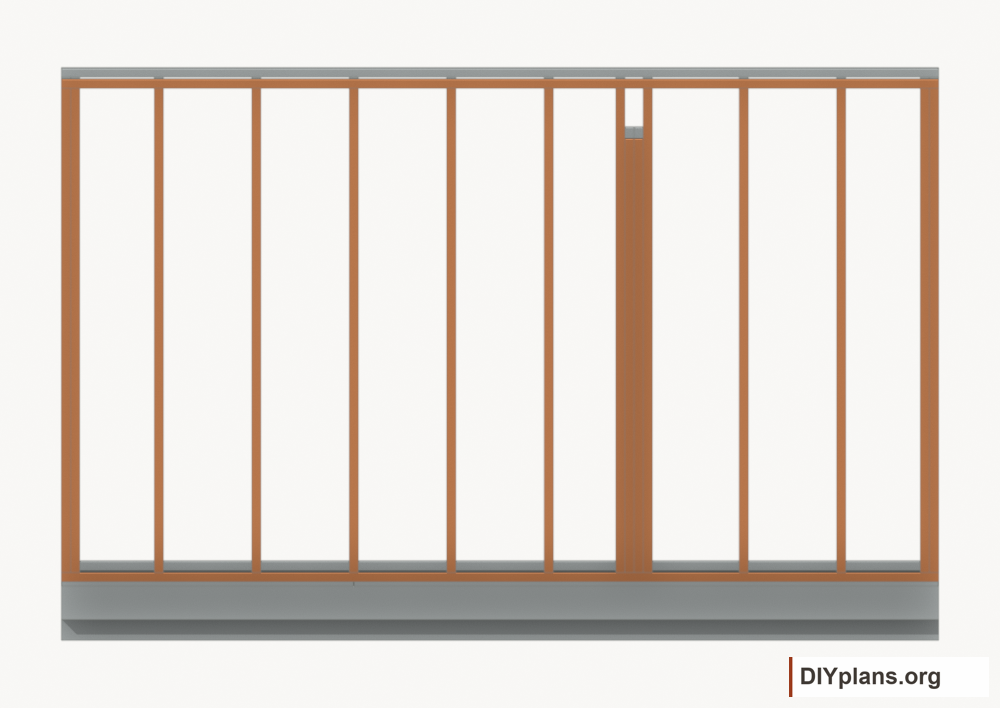 Assemble and raise the right wall. Current components orange; earlier work gray.
