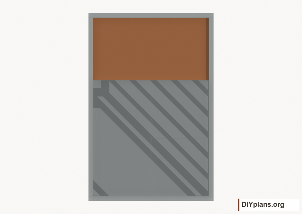 Fasten the loft deck. Current components orange; earlier work gray.