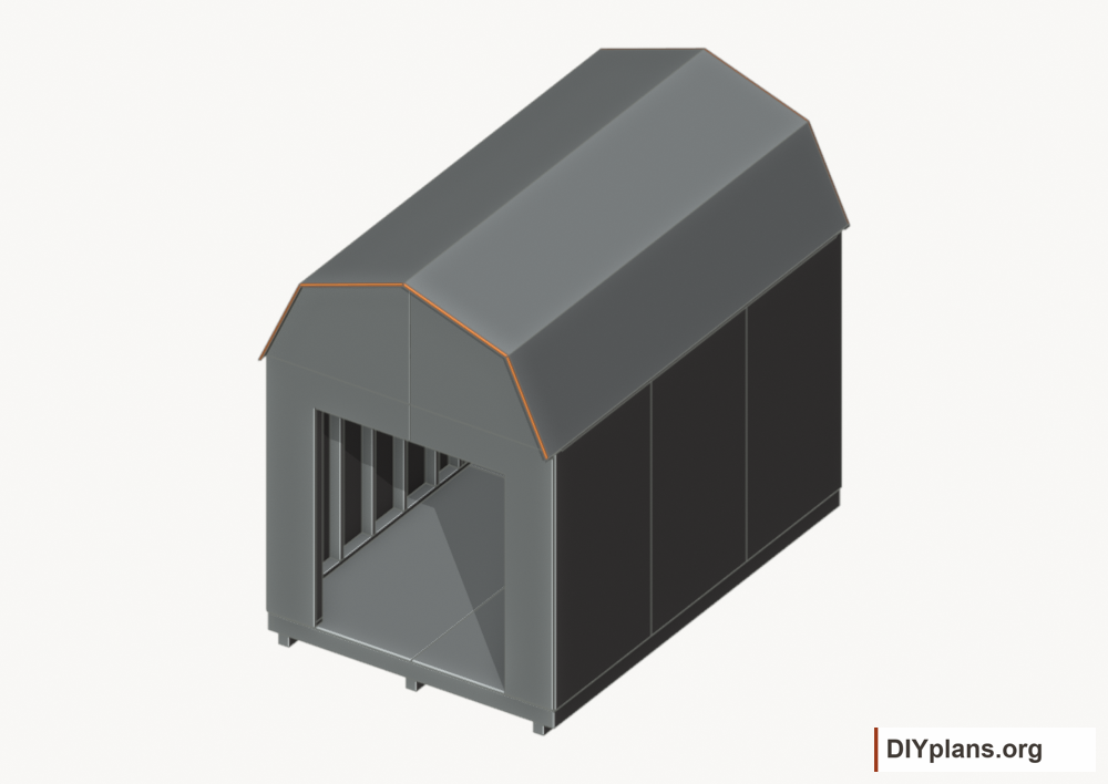 Fit the rake drip edges. Current components orange; earlier work gray.