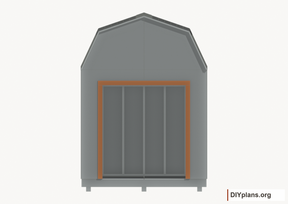 Fit the door jambs and head. Current components orange; earlier work gray.