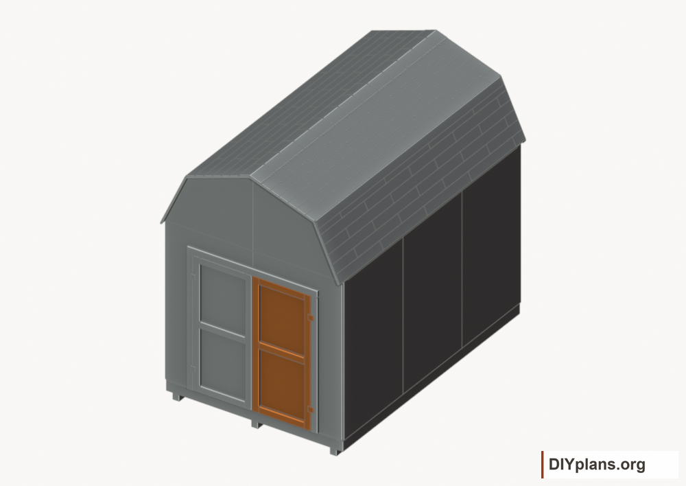 Build and hang the right door. Current components orange; earlier work gray.
