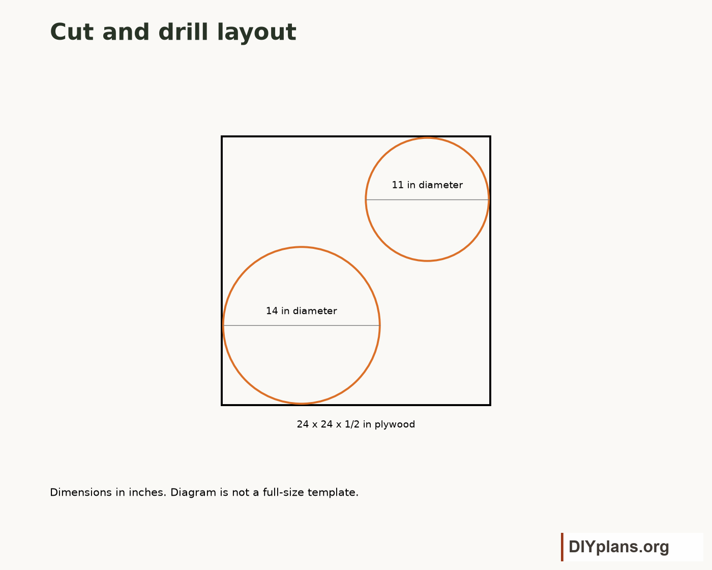 Dimensioned cutting and drilling layout for slatted column feeder.