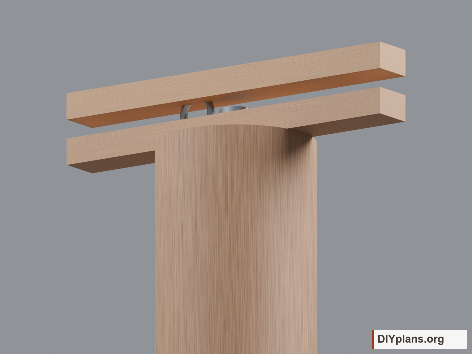 Clip-on cedar cup feeder spring clamp and log connection.
