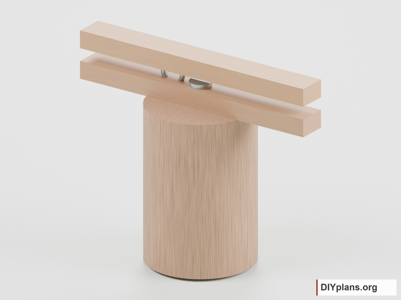 Clip-on cedar cup feeder front three-quarter view.