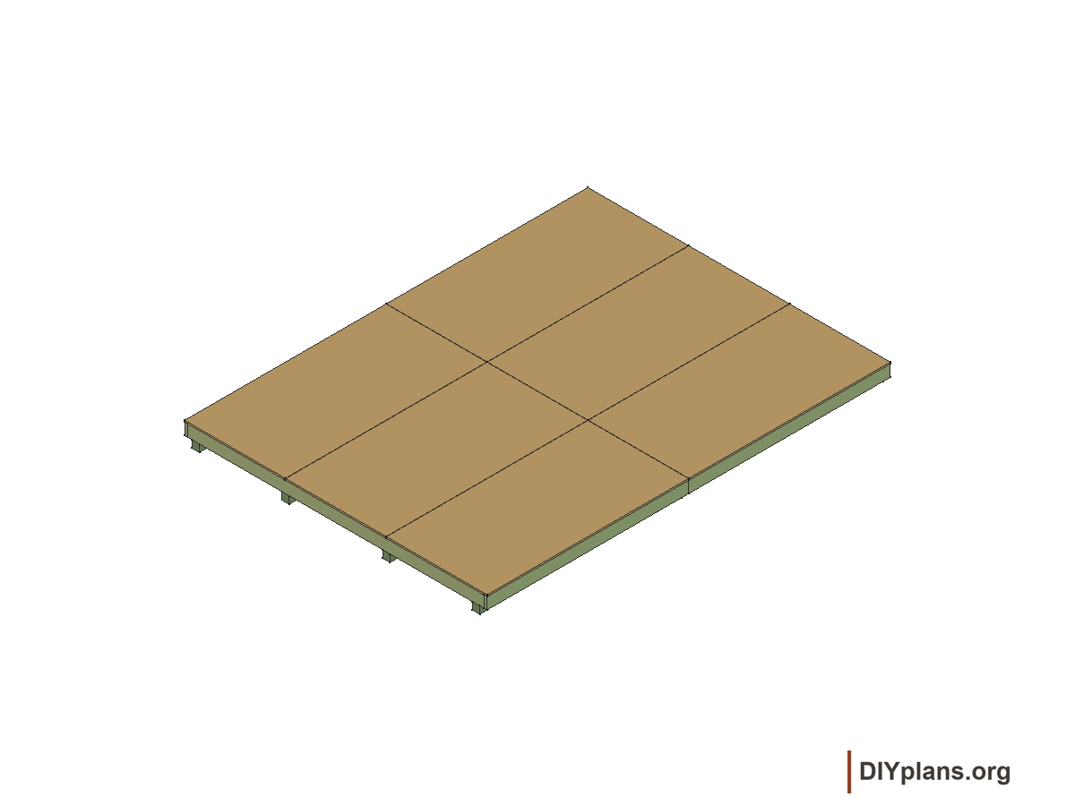 12 by 16 foot gambrel shed, floor panels