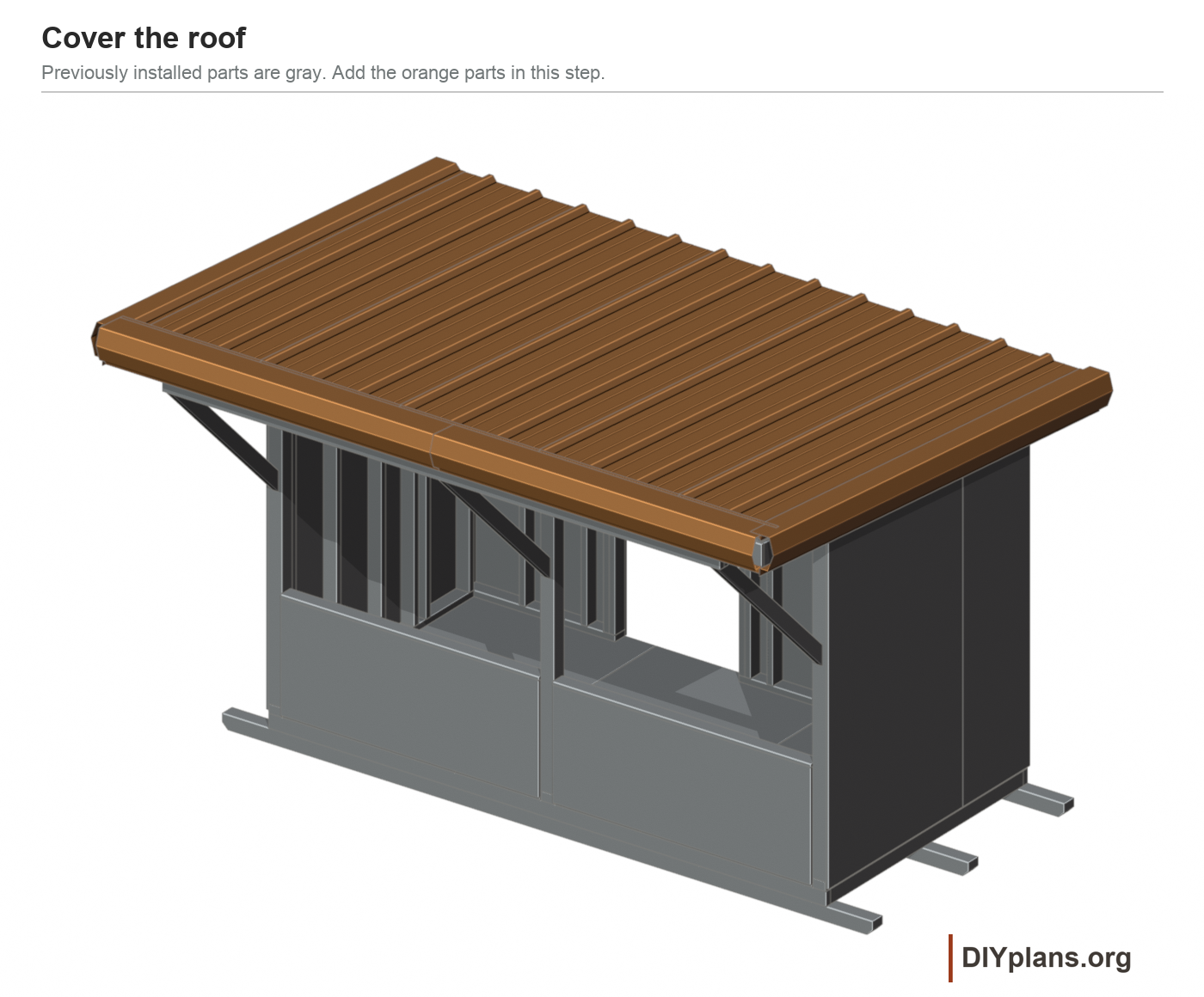 Full-length PBR roof sheets, fitted trims and sealed edges.