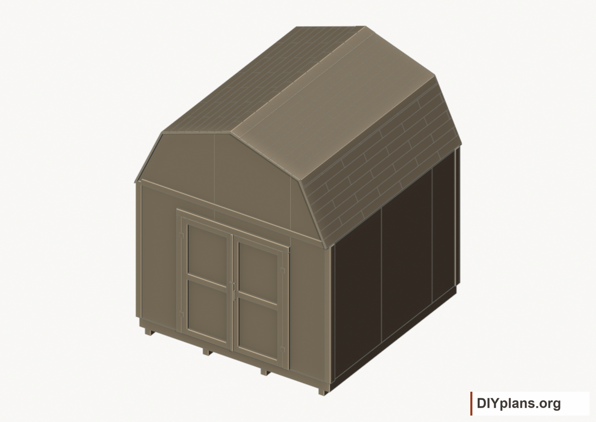 Completed 10 × 10 gambrel shed