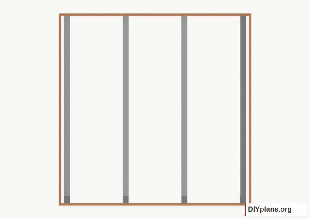 Assemble the floor perimeter. Current components orange; earlier work gray.