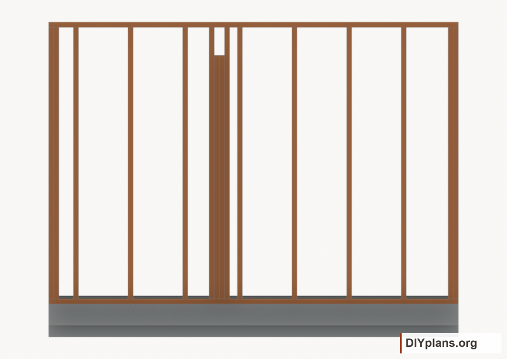Assemble and raise the left wall. Current components orange; earlier work gray.