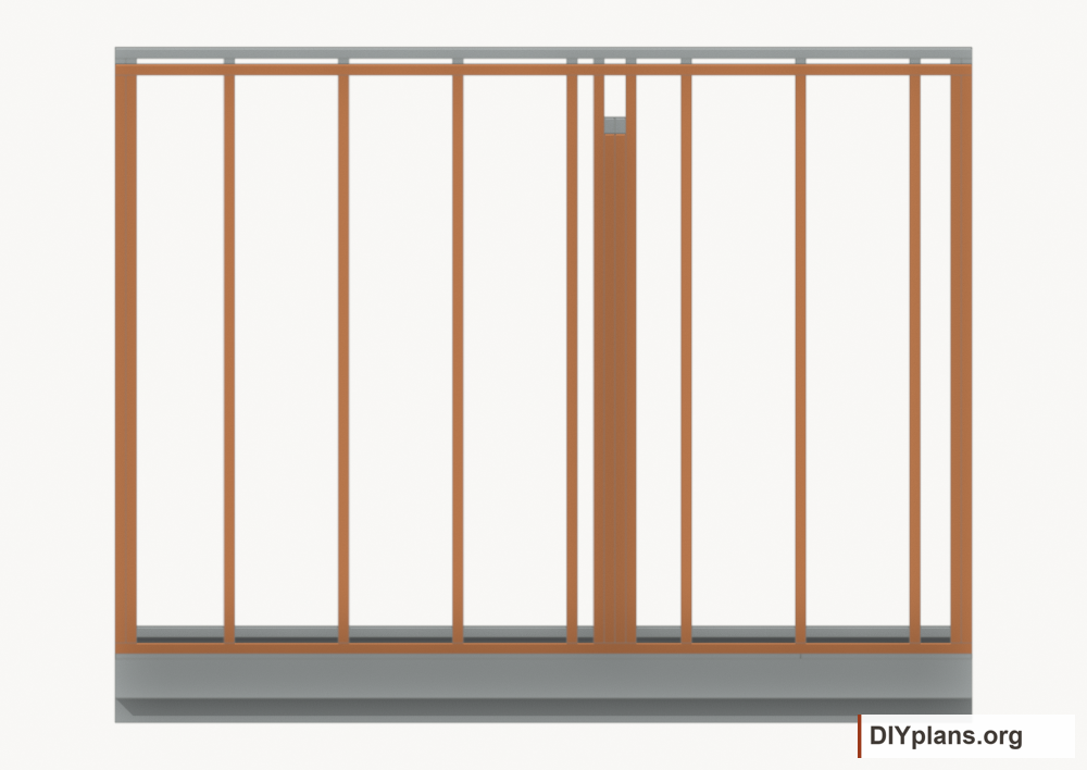 Assemble and raise the right wall. Current components orange; earlier work gray.
