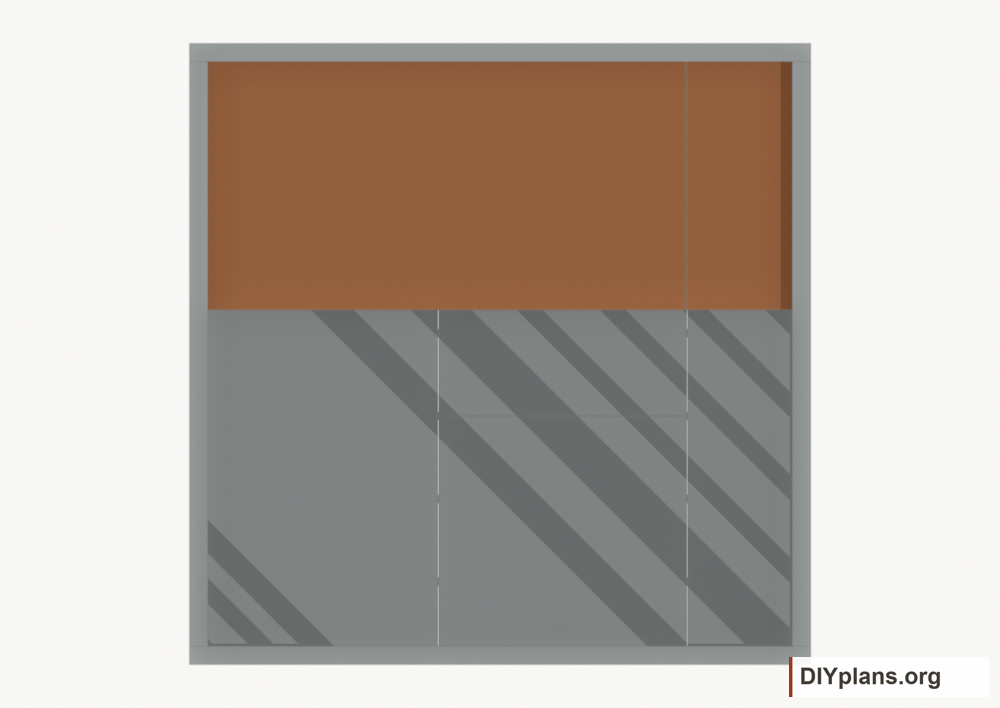 Fasten the loft deck. Current components orange; earlier work gray.