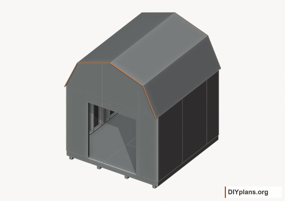 Fit the rake drip edges. Current components orange; earlier work gray.
