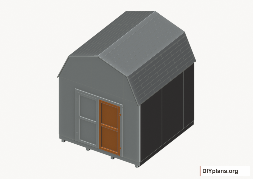 Build and hang the right door. Current components orange; earlier work gray.