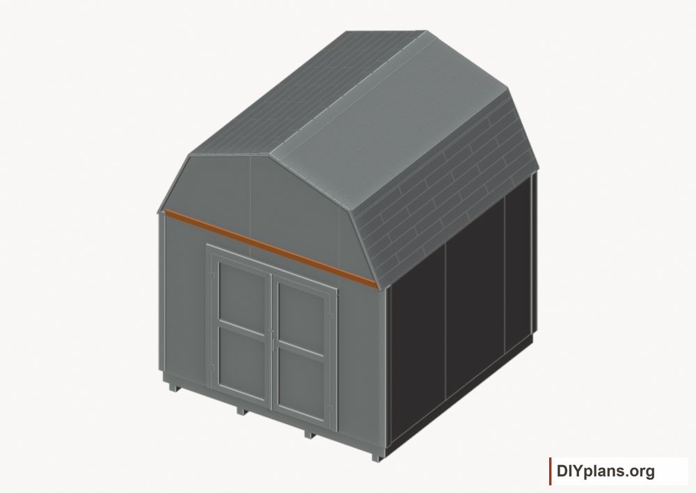 Cover the wall-to-gable seams. Current components orange; earlier work gray.