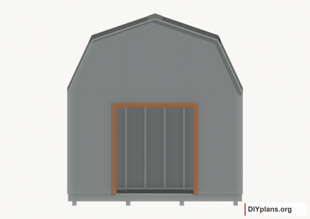 Fit the door jambs and head. Current components orange; earlier work gray.