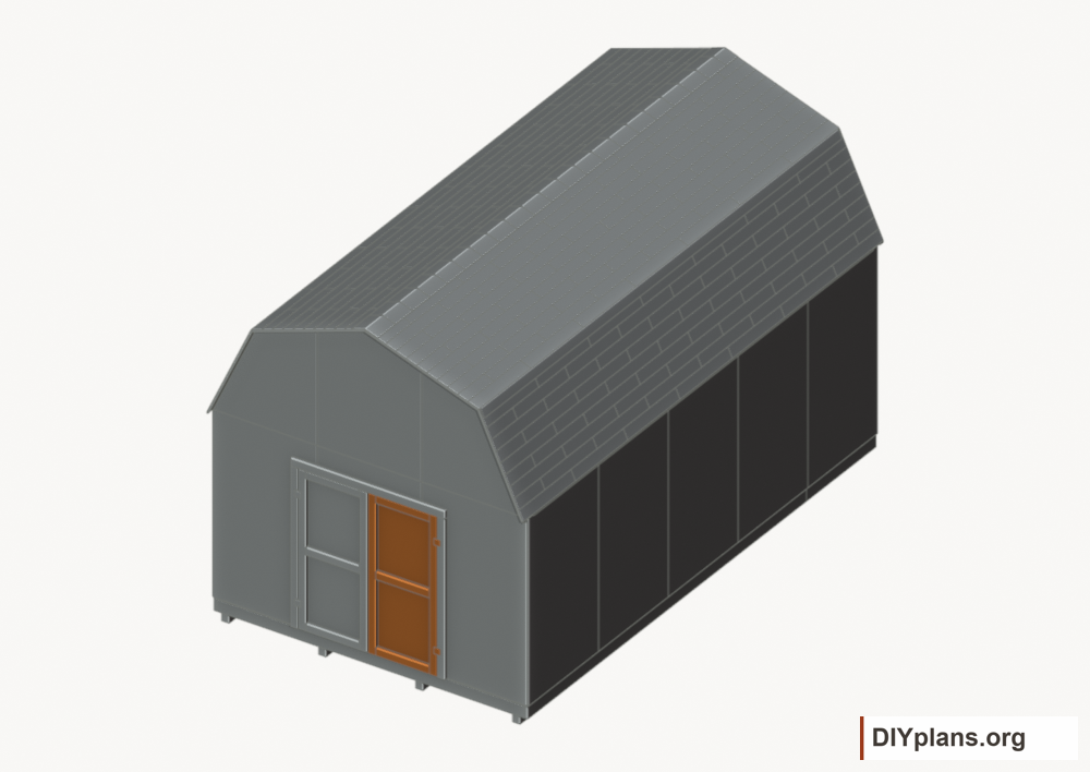 Build and hang the right door. Current components orange; earlier work gray.