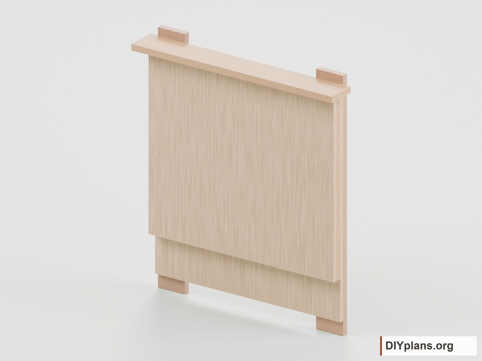 Small economy bat house front three-quarter view.