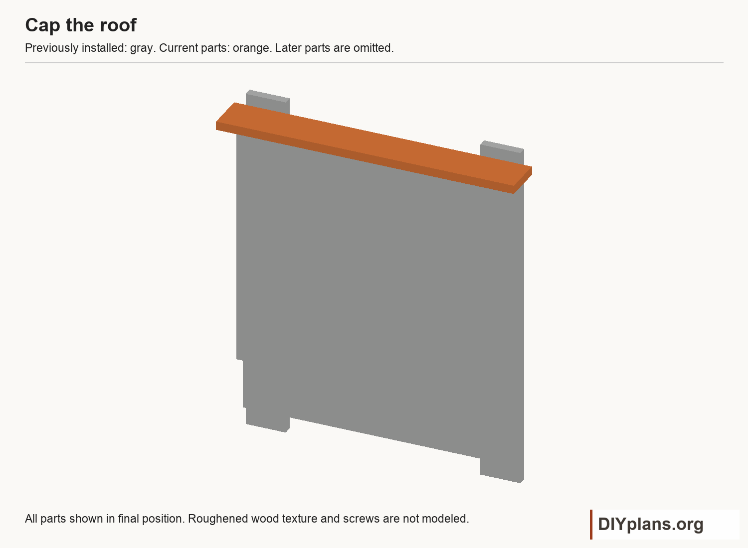 Cap the roof for Small economy bat house