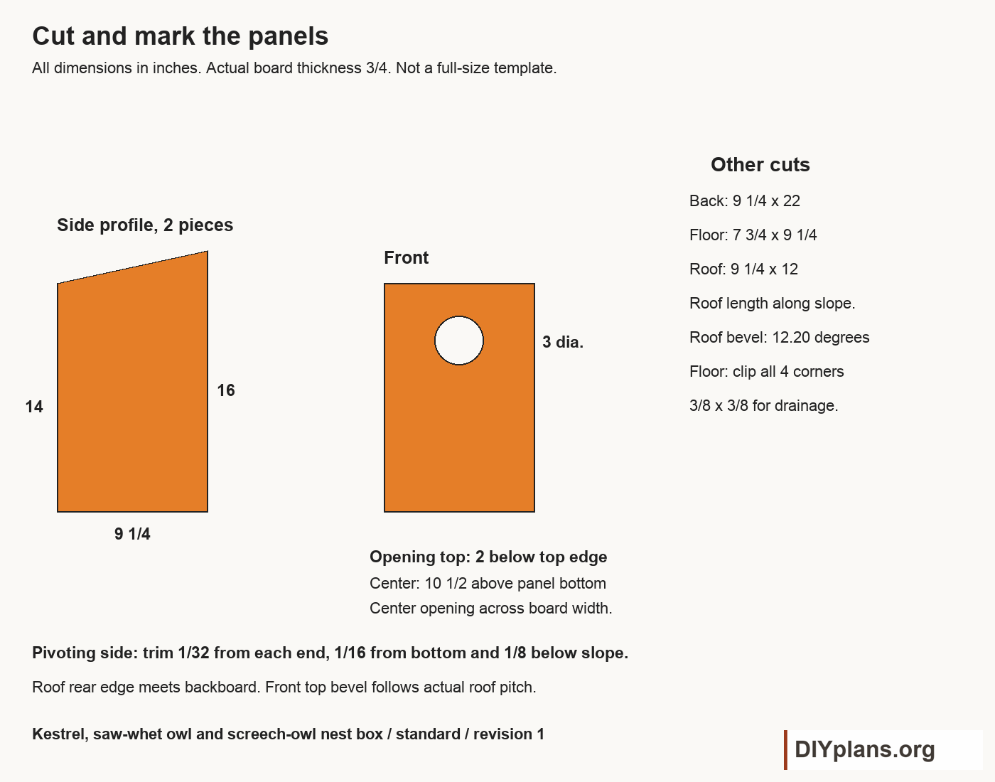 Kestrel, saw-whet owl and screech-owl nest box 01 layout