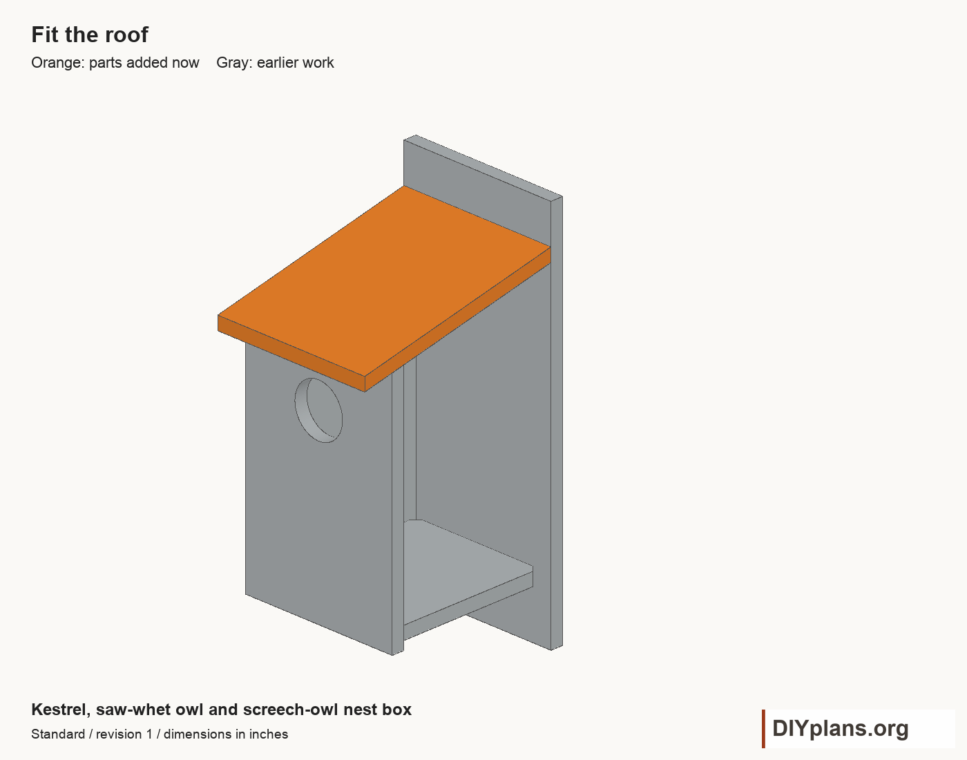 Kestrel, saw-whet owl and screech-owl nest box 04 roof