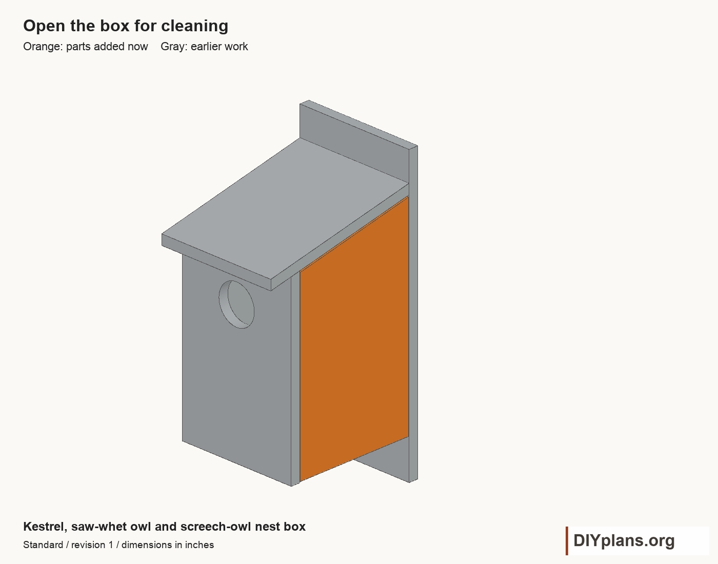 Kestrel, saw-whet owl and screech-owl nest box 06 movement