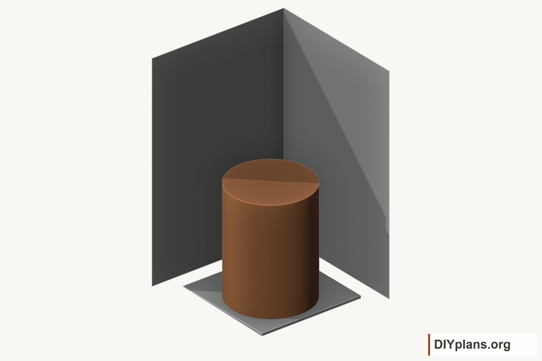 Heater within the protected corner.