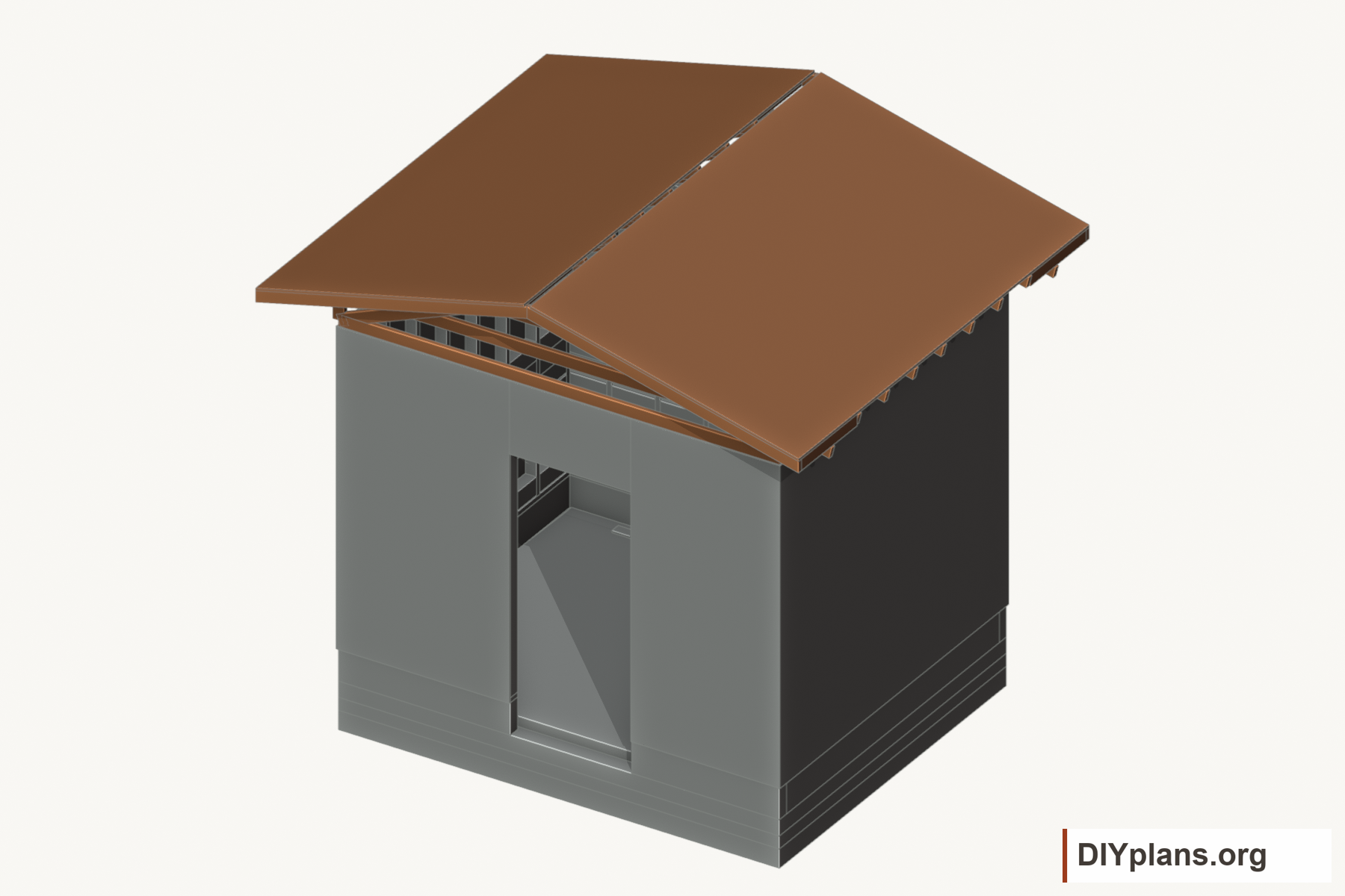 Install the roof structure and deck.