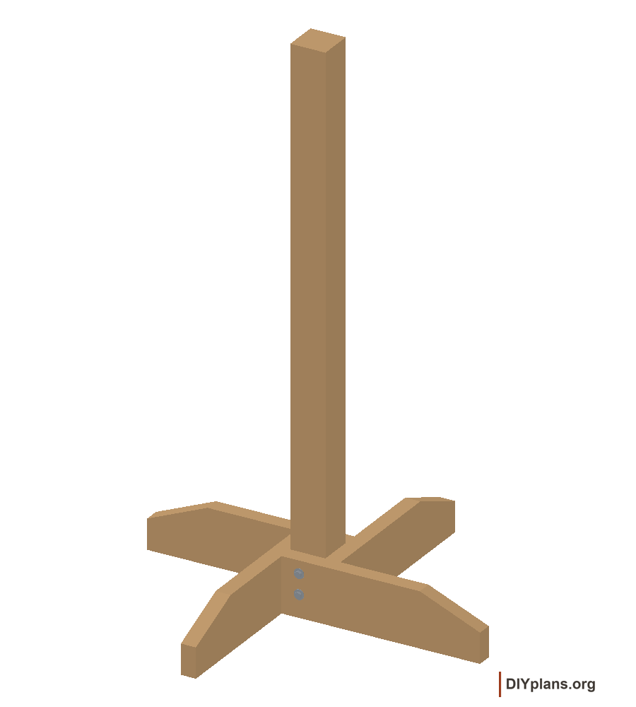 One natural rail jump standard with four support arms