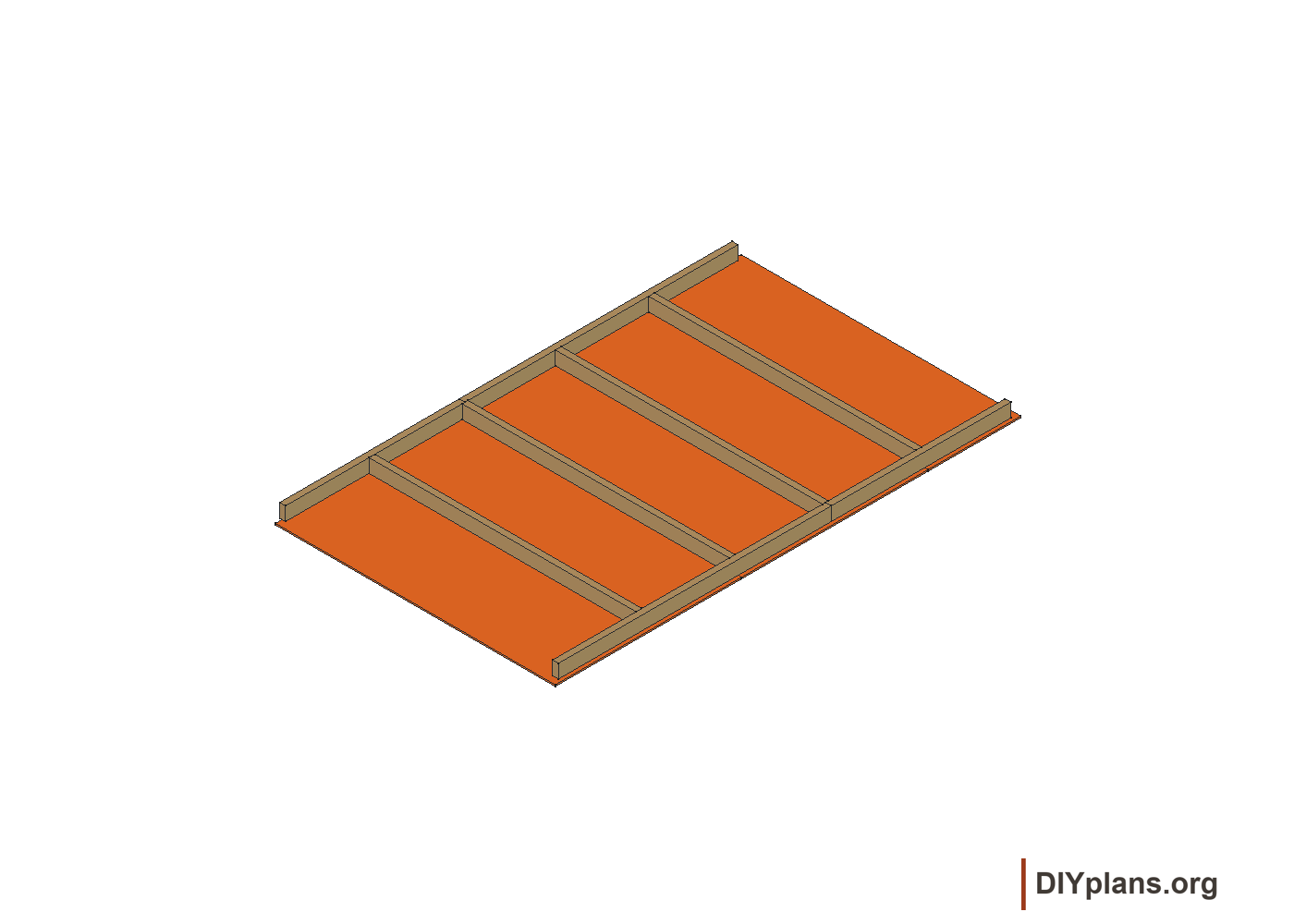 Three siding panels cover each side frame.