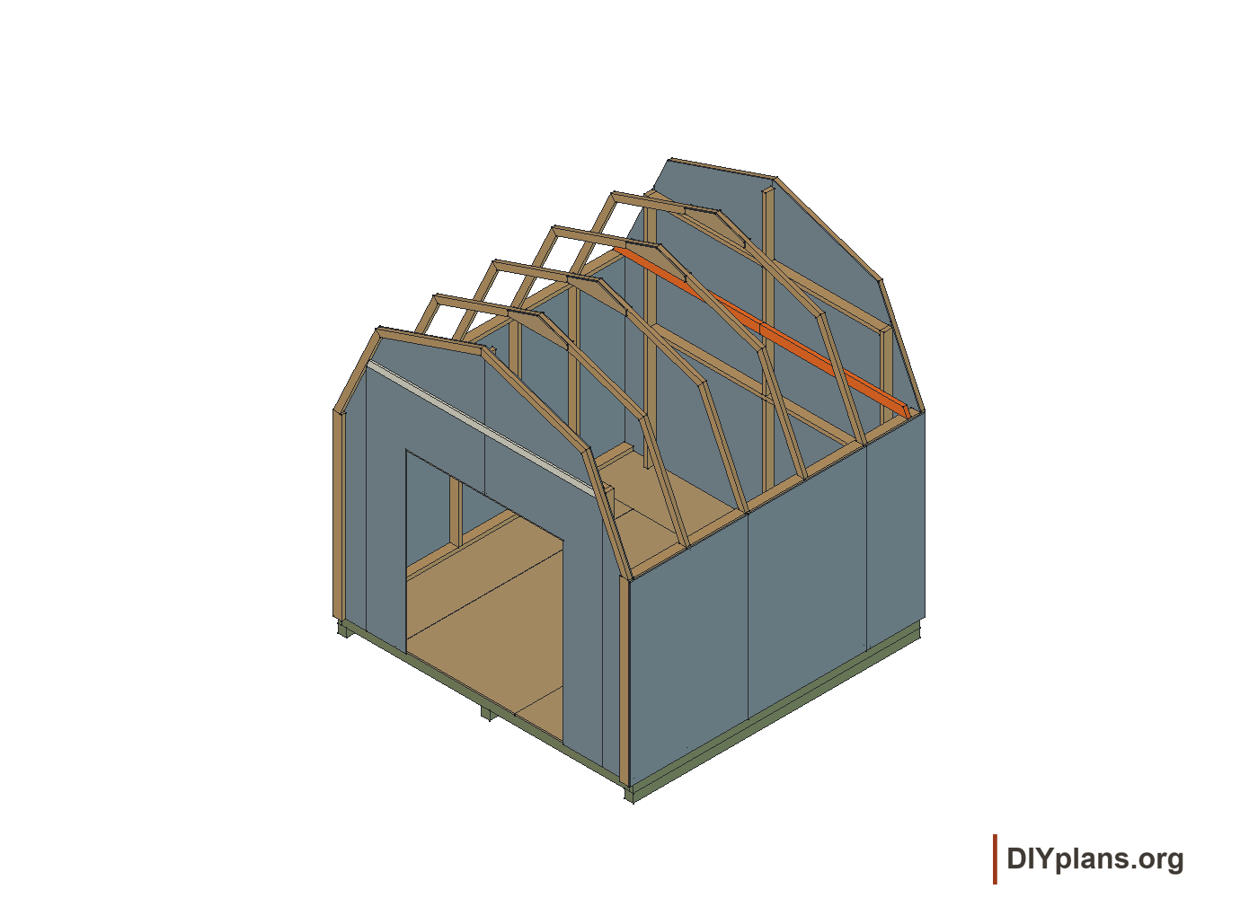 Rear loft ledgers against the inside face of the back frame.