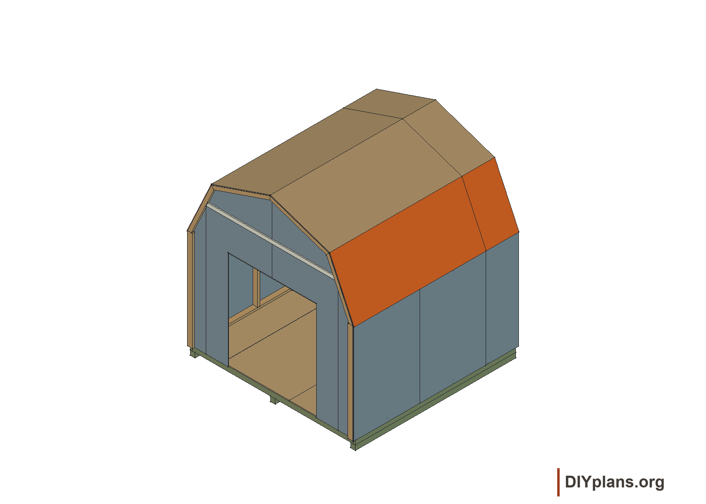 Eight panels cover the four roof slopes.