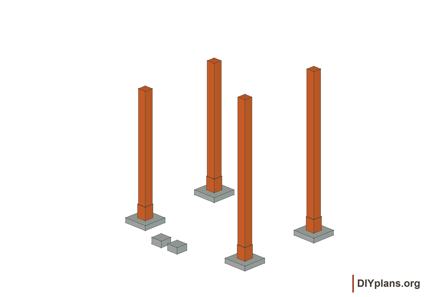 Stand the house posts