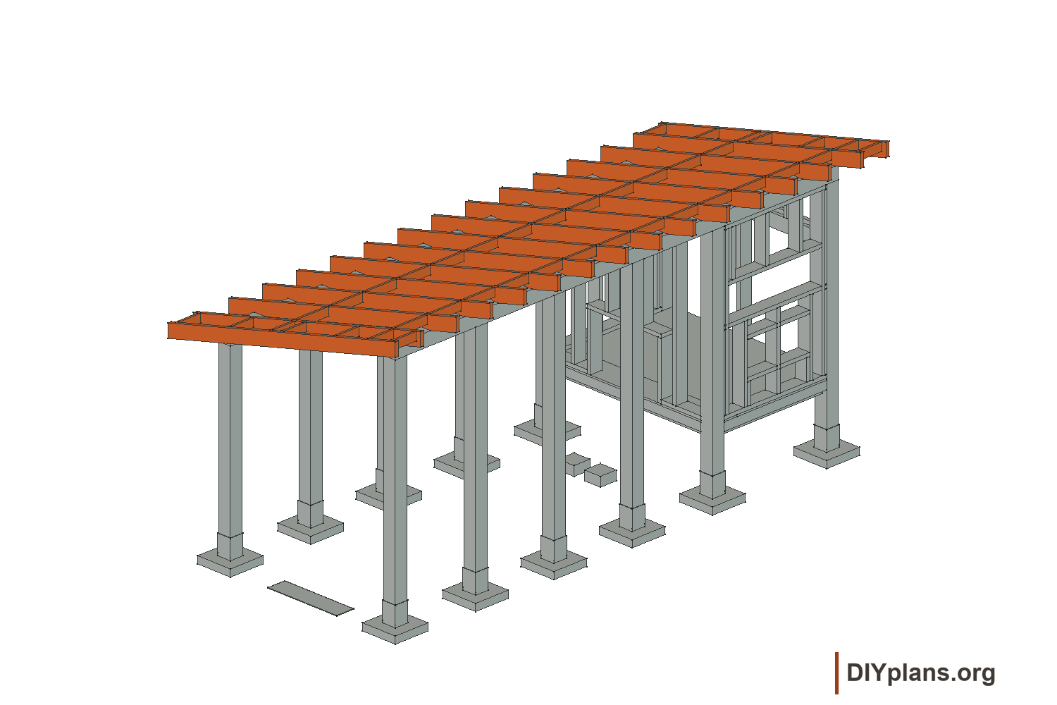 Fit the rafters and blocking