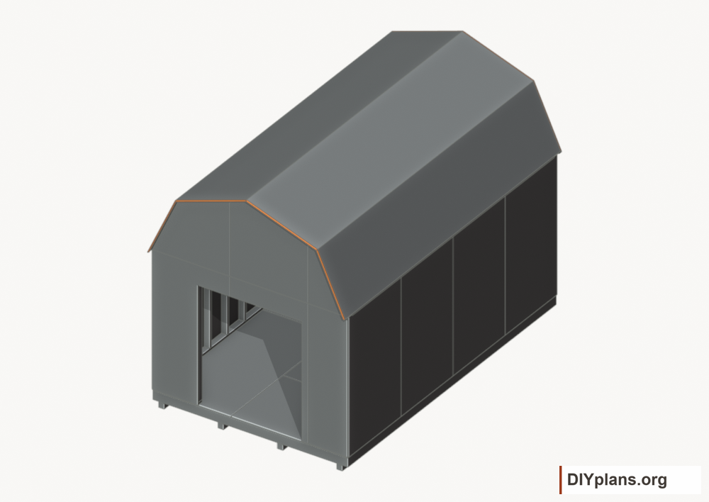 Fit the rake drip edges. Current components orange; earlier work gray.