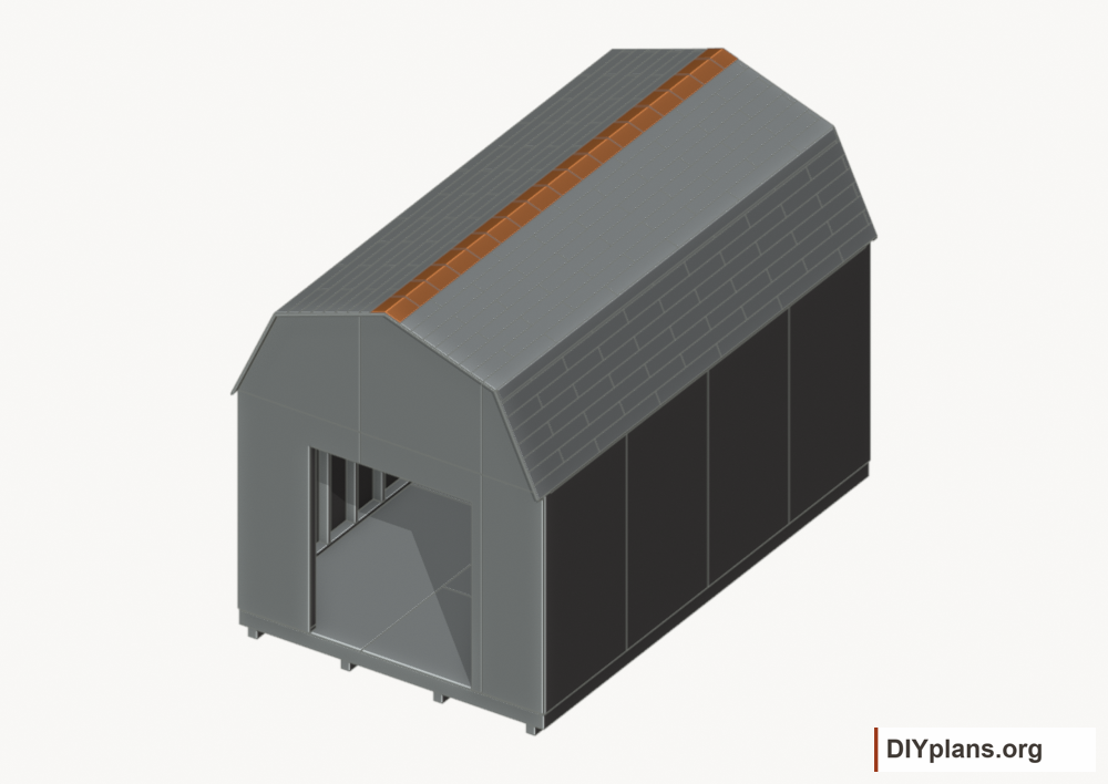 Finish the ridge. Current components orange; earlier work gray.