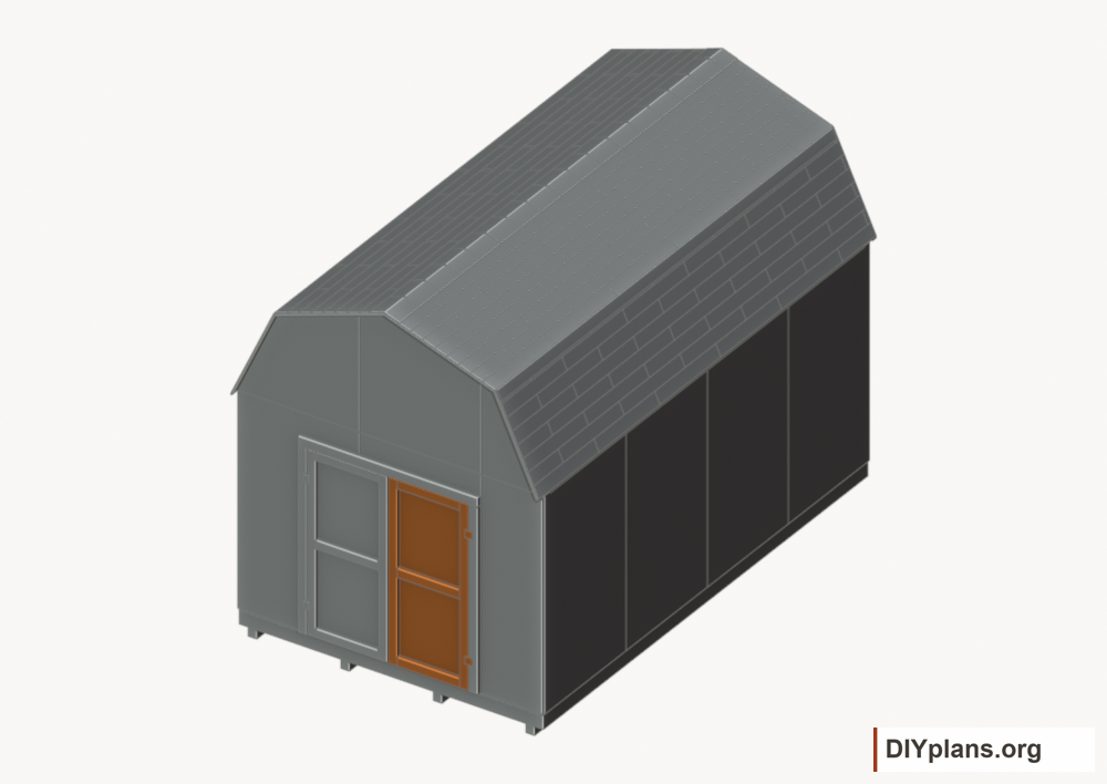 Build and hang the right door. Current components orange; earlier work gray.